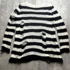 archive grunge border knit 襤褸 punk y2k