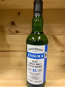 アイラシングルモルト15年　54.8％　700ml　ケイデンヘッド エニグマシリーズ　【限定60本】