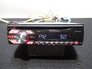 16AD7654　カロッツェリア 　DEH-380 1DIN CD AUX FM AM　　スズキ　ホンダ　変換カプラー付　完動品