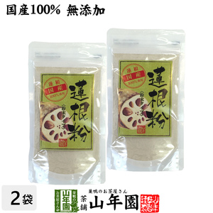 健康食品 蓮根粉 100g×2袋セット 国産 無添加 れんこん粉 レンコンパウダー 蓮根粉末 送料無料