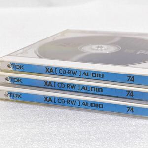 ★使用済み★ TDK XA CD-RW AUDIO 74×3枚 音楽用記録メディア ディスク【動作未確認】