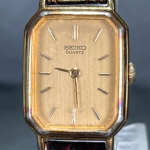 1970年代製 SEIKO セイコー 2320-6740 腕時計 アナログ クオーツ ヴィンテージ 諏訪精工舎 ゴールド文字盤 新品電池交換済み 動作確認済み