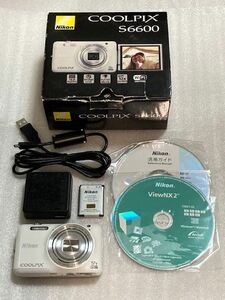 ニコン デジタルカメラ COOLPIX S6600【ナチュラルホワイト】