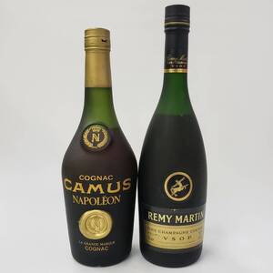 24千/A024795-1/M011-537/OK3000 酒 2本まとめ CAMUS NAPOLEON COGNAC カミュ ナポレオン/REMY MARTIN V.S.O.P. レミーマルタン