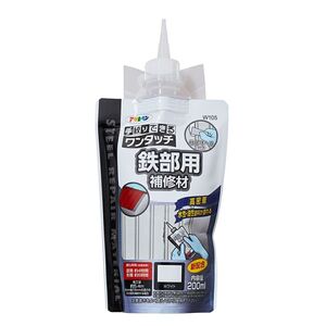 （まとめ買い）アサヒペン ワンタッチ 鉄部用補修材 200ml W105 ホワイト 〔×5〕 〔北海道・沖縄・離島配送不可〕