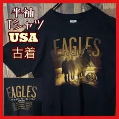 イーグルス ロック バンt M バンド メンズ ブラック USA古着 Tシャツ