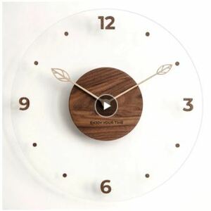 14インチ 35cm 無垢材の壁時計,モダンなデザイン,アクリル,3Dステッカー,キッチン時計,クリエイティブな壁時計,家の装飾