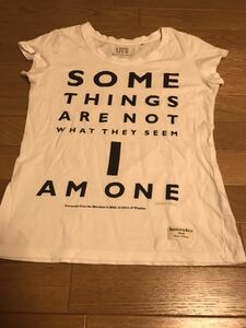 ユニクロUNIQLO ＭＥＲＣＨＡＮＴ&ＭＩＬＬＳ プリント ホワイト白色半袖TシャツＭ