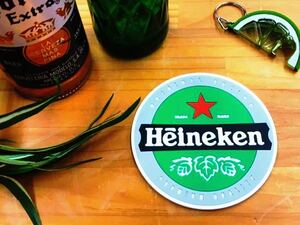 ラバーコースター Heineken ハイネケン/ BAR ディスプレイ キッチン アルコール ドリンク インテリア アメリカン雑貨 お酒 ゴム オシャレ