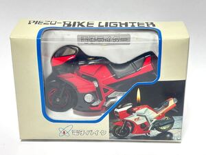 (61) PIEZO BIKE LIGHTER ピエゾ バイクライター ガスライター 電子バイク 電子ライター バイク型 赤系 ケース付き 喫煙具 サンライフ