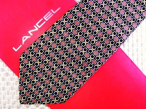 ♪34617C♪良品【花 小花 金具 柄】ランセル【LANCEL】ネクタイ