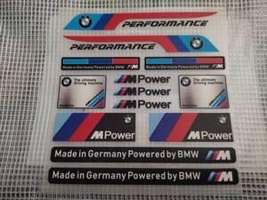 【ゆうパケット送料込】BMW MPower PERFORMANCE ステッカー 横12.2cm×縦12.8cm ①