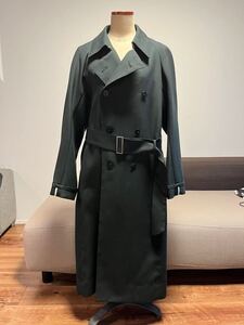 美品 OVERCOAT オーバーコート オーバーサイズトレンチコート Forest green 日本製　大丸製作所　サイズF 定価162800円