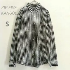 KANGOL ZIPFIVE ギンガムチェック シャツ ボタンダウン S メンズ