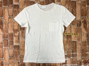 ESSENTIALS ZARA ザラ レディース ポケット付き 薄手 半袖Tシャツ 杢白 コットン