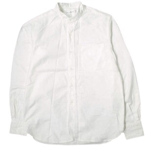 SCYE BASICS サイベーシックス 2023年製 SUPIMA COTTON OXFORD GRANDAD COLLAR SHIRT バンドカラーシャツ 5723-33547 34 白 定価36,300円