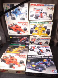 F1プラモデル大量！TAMIYA！タミヤ！McLaren マクラーレンMP4！フェラーリ！ロータス！ヤマハ！YAMAHA他10個！　 　　　検ベンツポルシェ