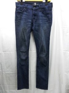 ★7For All Mankind◎セブンフォーオールマンカインド/スキニー/デニムパンツ/インディゴ/USA製/W74ｃｍ/23サイズ