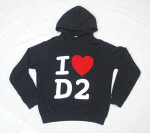 【R83】DSQUARED2/ディースクエアード /I LOVE D2/プリント/パーカー/フーディ/スウェット/プルオーバー/長袖/Sサイズ