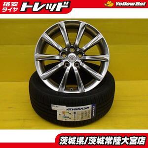 送料無料 225/45R18 新品 夏タイヤ 中古 ホイール 4本セット ウィンラン R330 トヨタ マークX純正 18インチ 8J 5H114.3 +45 純正流用