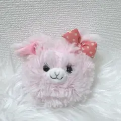 ウサギ　うさぎ　ぬいぐるみ　ピンク 動物　アンゴラ　置物　ふわふわ　pink