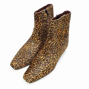 RACHEL COMEY レイチェル コーミー COVE BOOTS ハラコ レオパード ブーツ 7 ブラウン