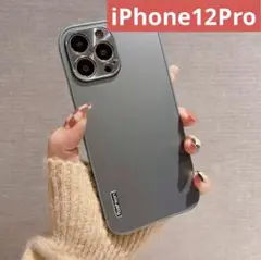 【新品】iPhone12Proケース グリーングレー