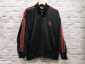 adidas ジャージ 90s ブラック ラインレッド サイズ不明 店舗受取可