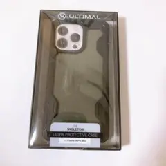 iPhone 14 Promax ケース 黒 ULTIMAL SKELETON