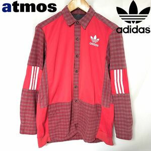 希少 adidas アディダス atmos ENDLESS ADS REMAKE LS SHIRT K エンドレス リメイク エルエス シャツKレア ジャージ チェック フリーサイズ