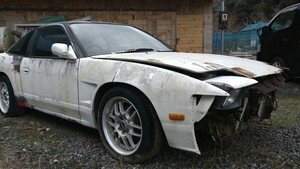 1円スタート 売り切り 部品取り車輌 日産180SX 長期放置及び冠水車輌 書類 カギつき。