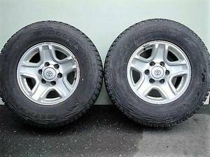 LAND CRUISER PRADO 90 95プラド純正アルミ +15 265/70R16バリ山スタッドレスブリヂストン DM-V1 SURFサーフ FJ CRUISERクルーザーランクル