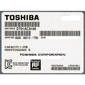 TOSHIBA製HDD DT01ACA100 1TB SATA600 7200 [管理:20343853]