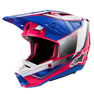 [Alpinestars] オフロードヘルメット （Lサイズ::ピンク/ブルー）Sm5 2206 Sail Helmet Pink Blue