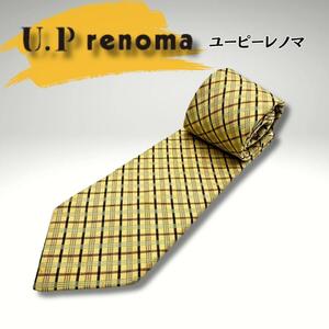 U.P renoma　ユーピーレノマ　ネクタイ　イエロー系