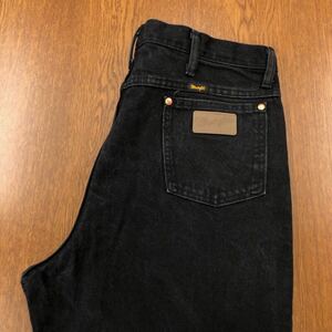 【FJ174】Wrangler 936WBK W38 L34 ブラック ジーンズ ジーパン デニムパンツ メンズブランド古着 ラングラー 送料無料