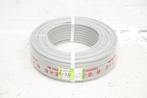 ■2024年12月■未使用■0407■ YAZAKI ヤザキ VVFケーブル (PbF) 3x2.0mm 100m 約16kg