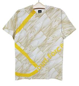 超爆レア希少！新品未使用品！NIKE×STUSSY ナイキ×ステューシー/コートフォース/2005コラボ限定Tシャツ M 柄ホワイト デッドストック