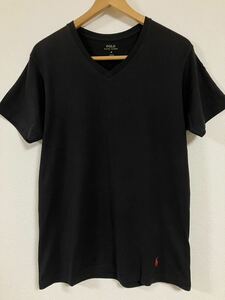 POLO RALPHLAURENラルフローレン　半袖Tシャツ　VネックTシャツ　Mサイズ　ブラック