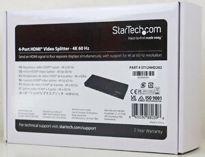 S◎未使用品◎HDMI分配器『4ポートHDMIビデオスプリッタ ST124HD202』 StarTech.com/スターテック 4K/60Hz対応 4画面同時出力