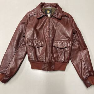 TYPE A2 レザージャケット レディース GOLDENBEAR SPORTSWEAR ゴールデンベア アウター ブルゾン MADE IN USA アメリカ製 ブラウン 茶色