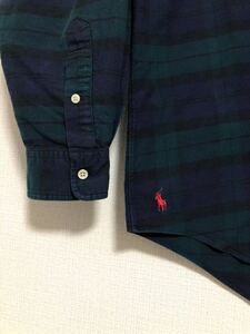 激レア☆ブラックウォッチ柄 90s ポロ ラルフローレン ビッグ シャツ POLO RALPH LAUREN BIG OXFORD SHIRT AH.H BEAMS オープンカラー 開襟