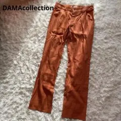 【DAMAcollection】麻レーヨンストレッチパンツ オレンジ