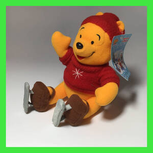 N-1140☆ Winnie the Pooh　キュートサイズぬいぐるみ　ウィンターシリーズver.2　ファンタジーアミューズ　2002　ディズニーキャラクター