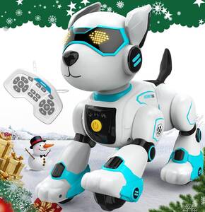 【年末セール】【新登場】ロボット犬 プログラム可能 ロボットペット 手振り制御 音声制御 (英語のみ) タッチコントロール 動物の声真似