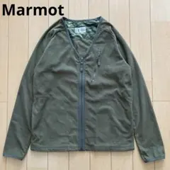 Marmot マーモット　フリースジャケット　ノーカラー　カーキ　Mサイズ