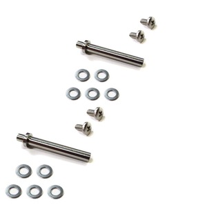 マルチノブシャフトS(4mm) BSセット2本 (ビス4本,下側シム0.5が4枚,0.1が6枚) ステン ダイワ シマノ向 自作 ハンドル @