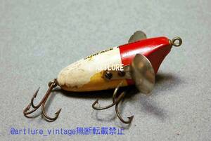 珍品　面白　VINTAGE wooden LURE surface doodler (4199-127) 希少蒐集家向けヴィンテージルアー、オールドルアー、