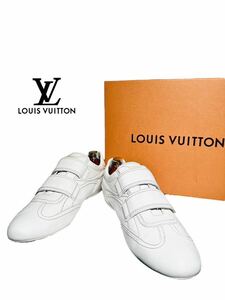 【本物保証】◆ LOUISVUITTON ルイヴィトン◆レザーホワイト スニーカー ローカット 靴　GO 0045 サイズ6 1/2 25.5cm相当