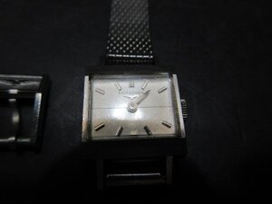 7　K14WG　在印　婦人物　LONGINES　稼動品　金ケース　手巻き　尾錠付き　ジャンク